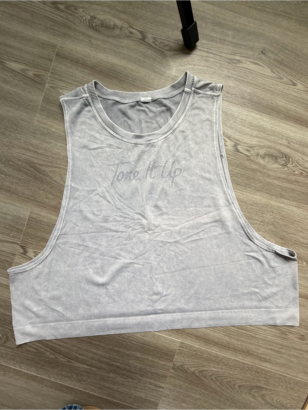 Tone It Up Women's Light Gray Crop Muscle Tank